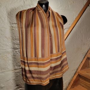 Vintage Jones New York Oblong Striped Women's Silk (?) Scarf